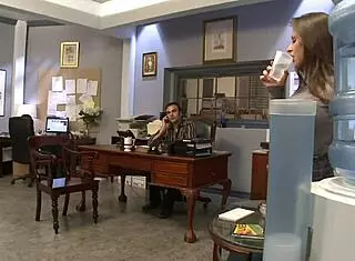 fucking hot milf secretary swallows monster cock creampie on desk at work 😈