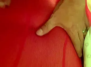 Nasty Wife Red Lingerie Pussy