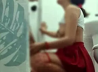 Stepsister invites teacher home for intense doggystyle fucking while spied on