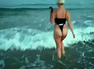 Blonde Shows Tits And Sucks Cock On A Public Beach