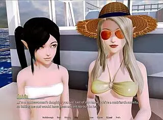 intense harem action in hotel game episode 152