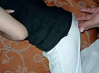 Passionate night with friend's sister in darkness