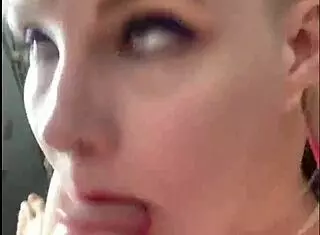 Girlfriend Moaning With Pleasure While Sucking Monster Cock Sloppily