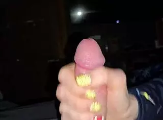 i watch my dirty talking wife take her time jerking off a dick in homemade scene