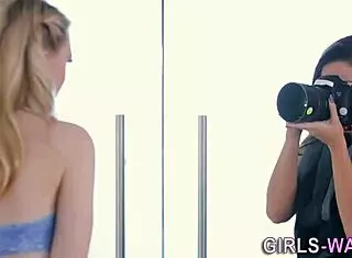 pretty lesbians eating wet vag in lingerie photoshoot 😋