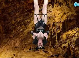 Camsoda - Exciting Amateur Teen in Bat Costume Performs Upside Down with Intense Climax