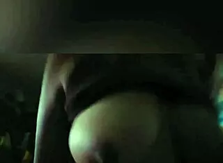 Wow, those big natural tits bounce while riding hard, hiding moans from neighbors!