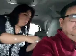 Being fucked by a stranger in the backseat while my wife drives