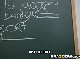 Anissa Kate on her knees with big tits at school 😍