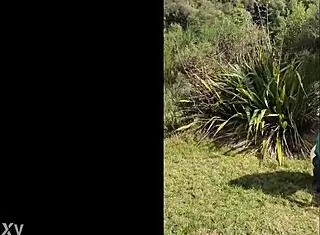 trashy kiwi milf pisses on the roadside with oncoming traffic, showing off her submissive slut side with tattoos and piercings