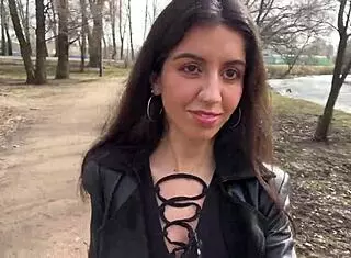 Cum on a girl's face for the park walk?