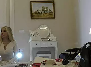 Hot Tight Shaved Pussy Girl with Big Tits Turns Casting into Pantyhose Porn Shoot