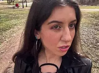 Cum on a girl's face for the park walk?