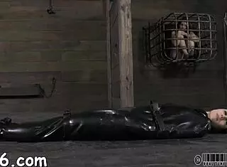 Petite 18+ Babe Stripped and Banged in Steel Cage