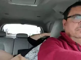 Being fucked by a stranger in the backseat while my wife drives