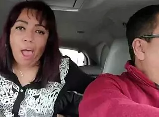 Being fucked by a stranger in the backseat while my wife drives