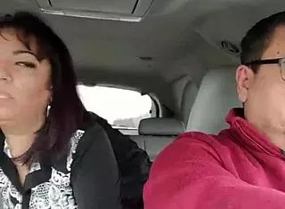 Being fucked by a stranger in the backseat while my wife drives