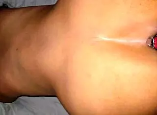 Doggystyle anal with plug 😈