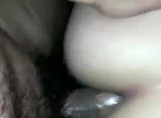 anal creampie homemade with big ass teen wanting cum inside. pov shows intense assfucking action.