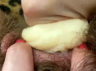 Hardcore solo masturbation with big clit and hairy pussy dripping wet