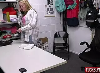 Stripping Teen 18+ Down to Check for Lost Office Goods