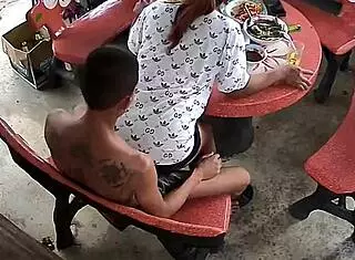 Secretly filmed by friend during sex with creampie