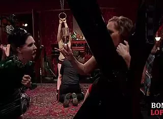 Femdom Spanking Bdsm Sub Before Anal In Trio