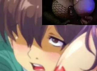 Busty goth girl Ivyadventure gets gang banged by big dick friends in hentai school episode