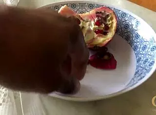 hot sunday deep in latina ass eating pomegranate with gaping tits!