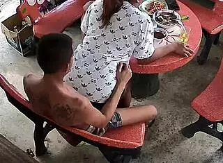 Secretly filmed by friend during sex with creampie