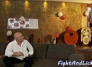 Lesbian babe enjoys oral pleasure with muff diving and fingering.