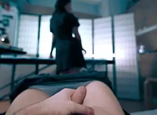 Sexy Nurse In Latex Helps With Semen Analysis