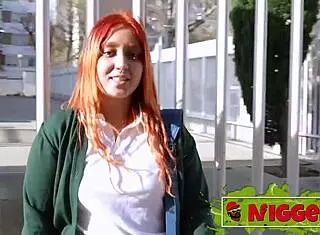 Young Amateur Redhead Natalyy Hot Tries Black Dude