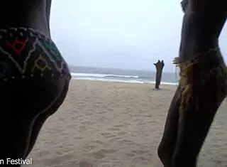 three african tribe witches dancing ritual for rain