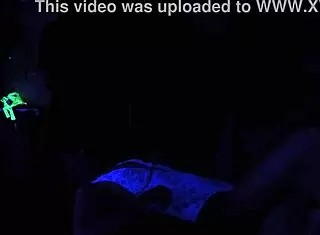 Carrie b in blacklight sex with choking and deepthroat 😈