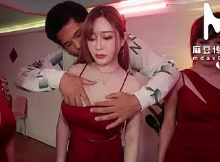 Nana Shen's Innocent Face Hides Sexy Body in Asian Orgy
