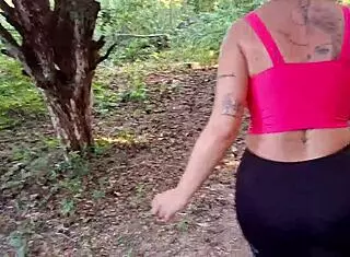 Hey, I met this hot country girl on the street and we headed to the woods for some wild muff diving and cum on ass action!