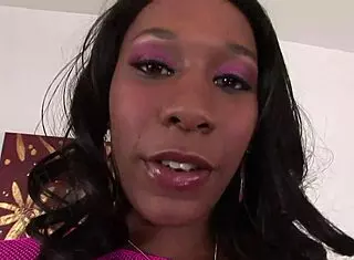 Monster black cock shoots thick cum load on pretty face