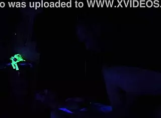 Carrie b in blacklight sex with choking and deepthroat 😈