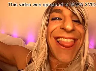 This sexy video shows wild BBC anal riding. Sissy hole gapes with gemstone butt plugs.