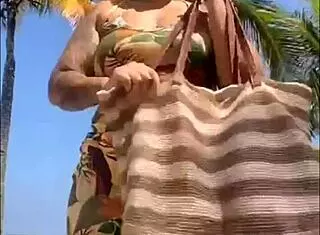 Young African exhibitionist slapped on butt at beach, shocked but sucked him off