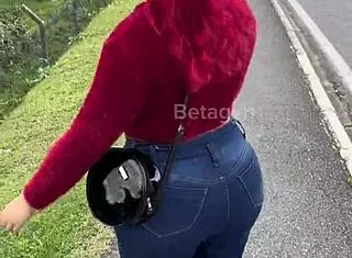 Want to see her sucking my tits in the shop?