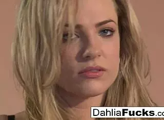 Hot Blonde Babe Masturbating on Desk