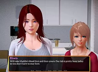 My new family plays games together.