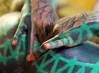 Tattooed Girl Feels Intense Solo Anal Pleasure