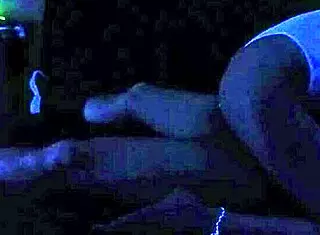 Carrie b in blacklight sex with choking and deepthroat 😈