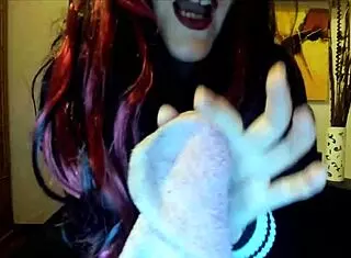 Italian girl worships dirty socks in lingerie