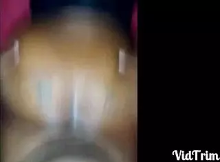 Monster cock contrasts with amateur ebony pussy in creampie remix