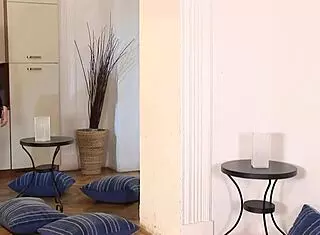 Blonde milf says, Watch me solo.