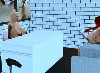 Horny Nurse Bella Intensely Fucks Patient Mila in Hospital. Big Tits and Ass Bounce During Bimbo MILF Encounter.